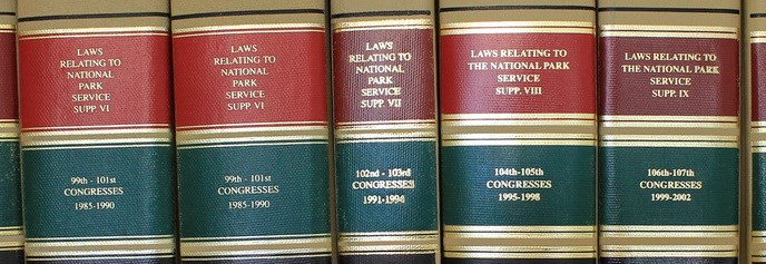 Shelf of law books