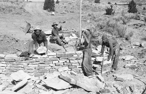 Masonry workers