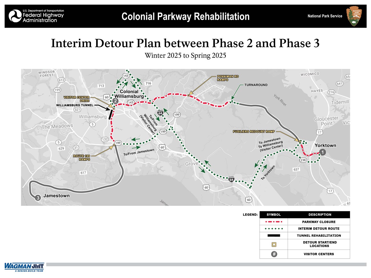 Map of Interim Detour