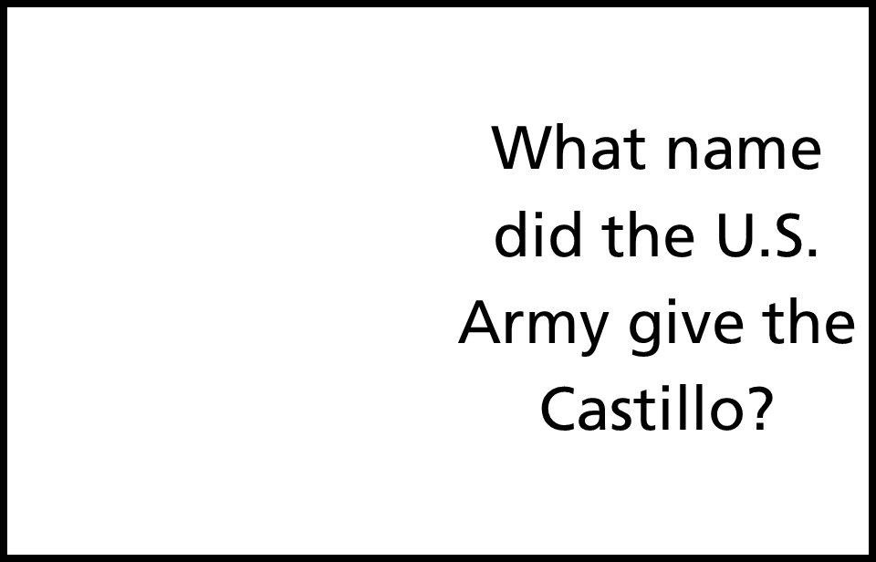 castillo belltower fading to black with answer fort marion