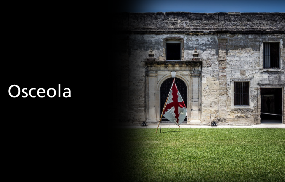 text on white background reading who was leading the Seminoles when they were captured?