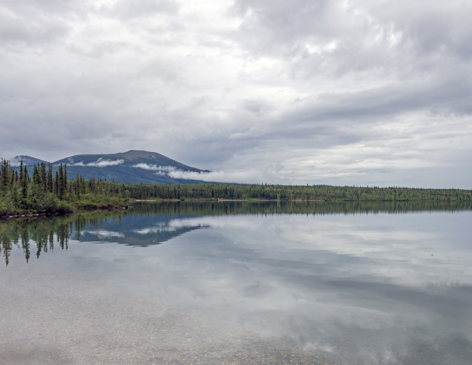 Black and white 1952 photograph of Walker Lake