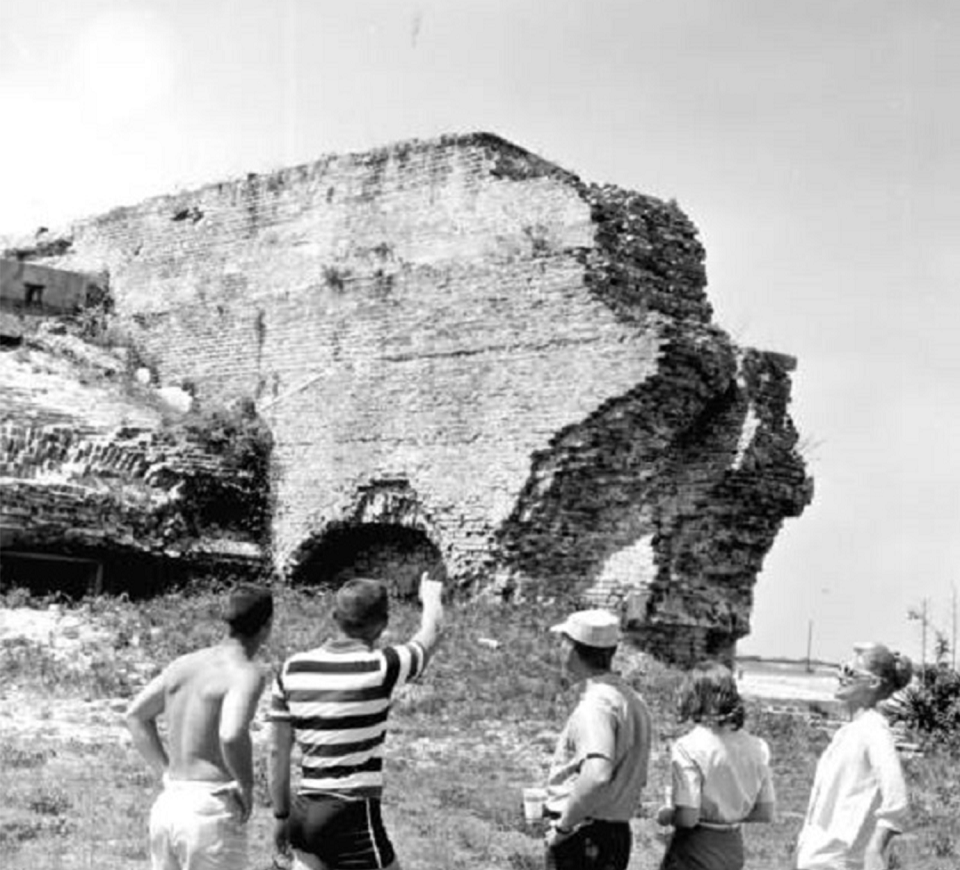 Bastion D at Fort Pickens Then (ca. 1950s)