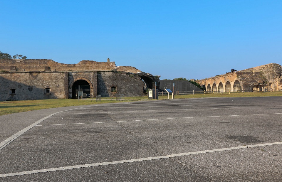 Sally Port of Fort Pickens after Bastion D was blown up (ca. 1899)