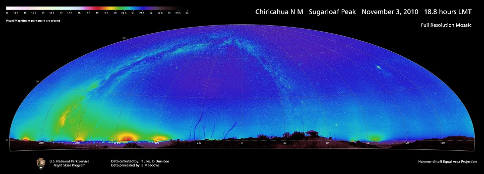 Special light pollution imaging that shows artificial light.