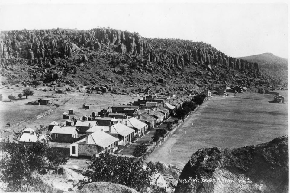 Officers Row in 1880