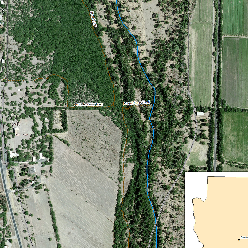 black and white aerial photo of mission grounds and farm fields to the east