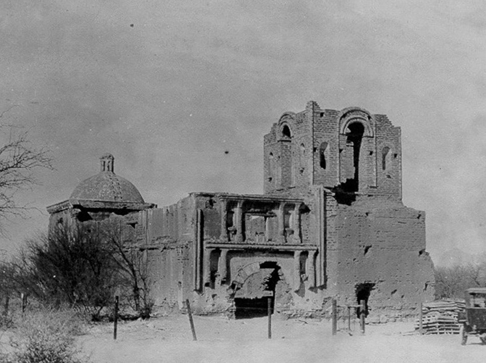 church from southwest, modern view