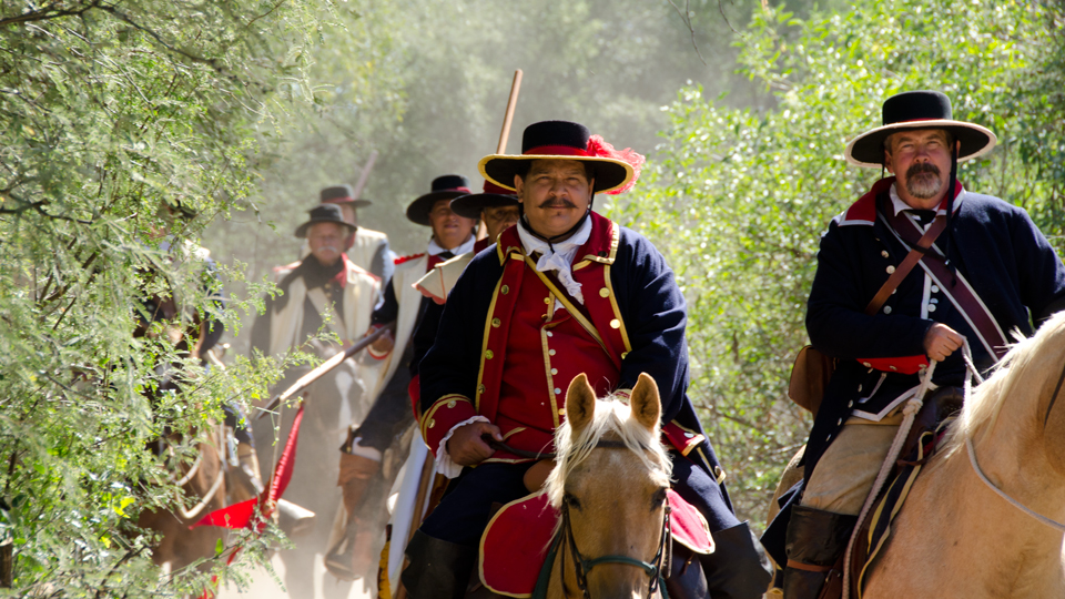 illustration of soldiers on horseback