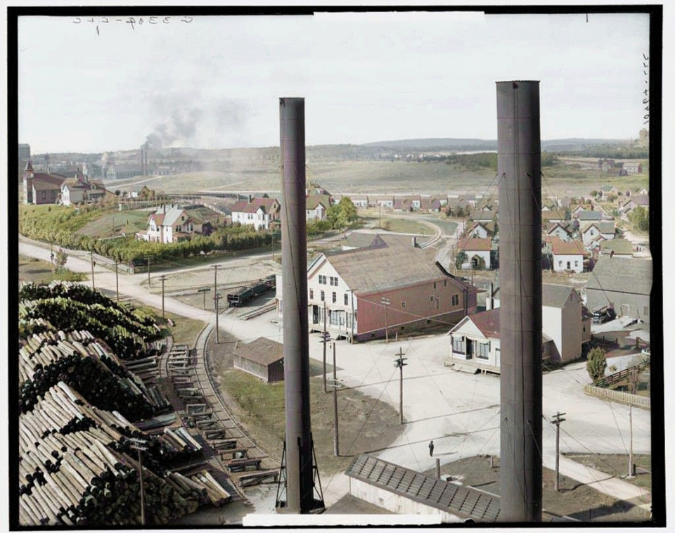 A birds eye view of Calumet in 1907