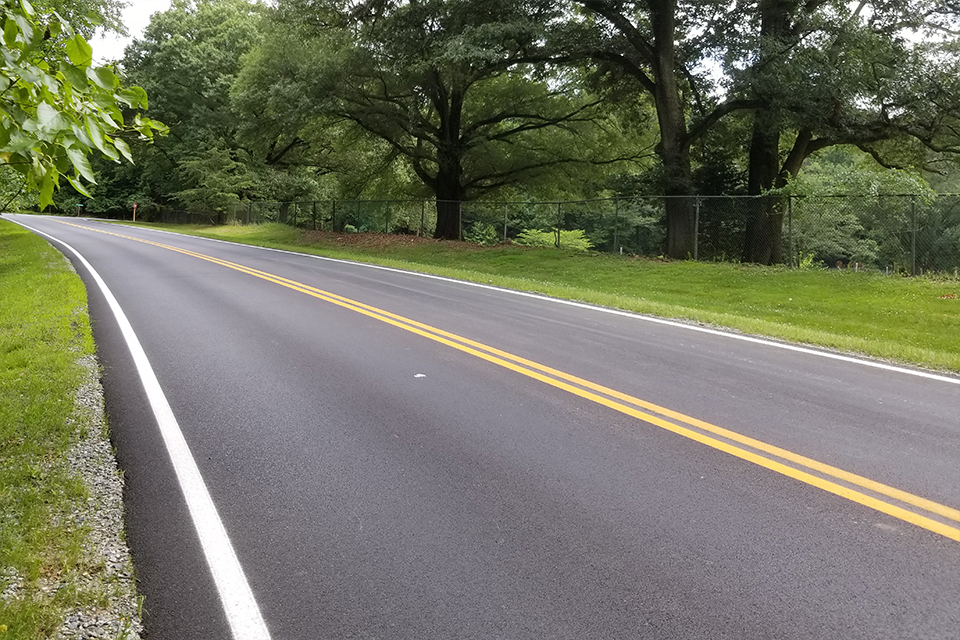 Fort Davis Drive near the Fort Dupont Park Community Garden before construction