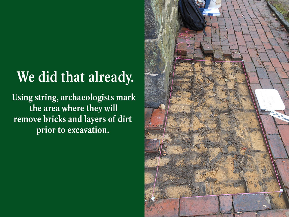 Once artifacts are carefully removed from an excavation site, they are taken to a laboratory to be cleaned and organized into groups of similar objects.