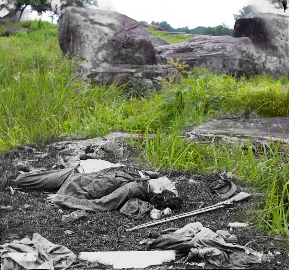 Then And Now Pictures of the Battlefield - Gettysburg National Military