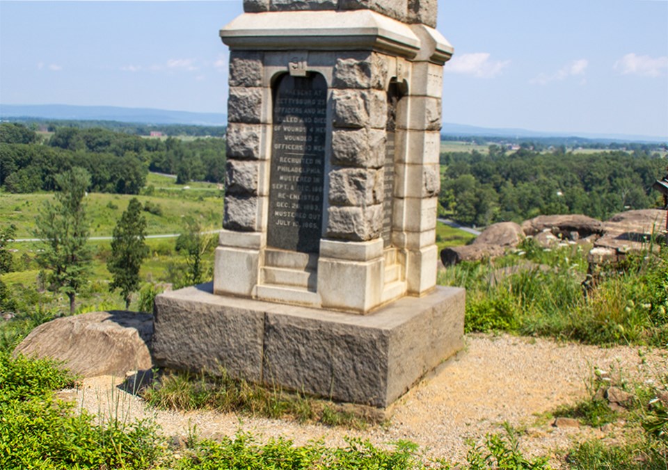 Little Round Top Then and Now Gettysburg National Military Park (U.S