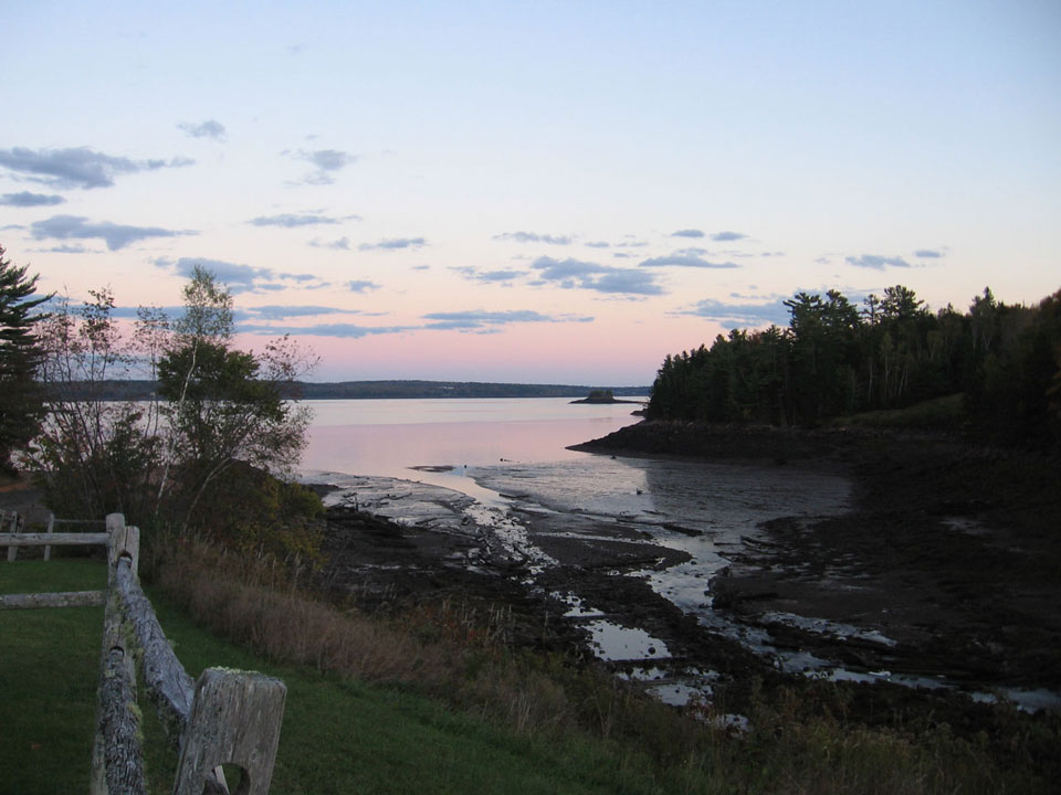 blue sky in cove filled with water