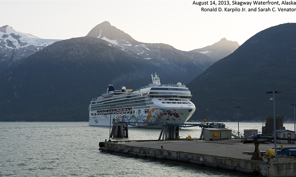 Historic black and white photo of Skagway