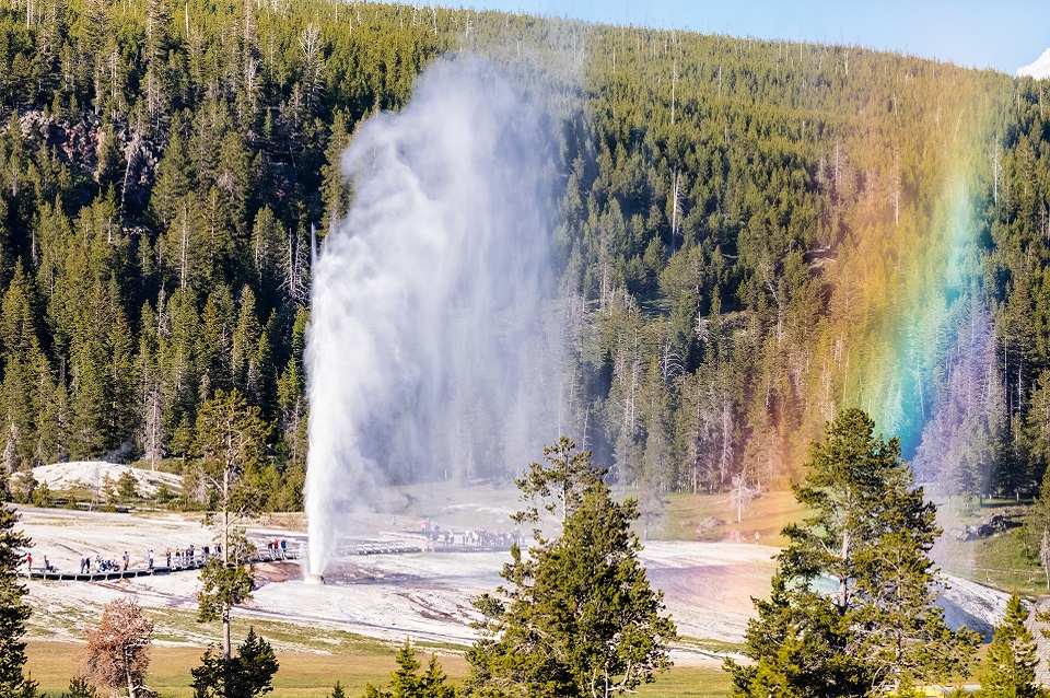 Aerial view of Yellowstone National Park