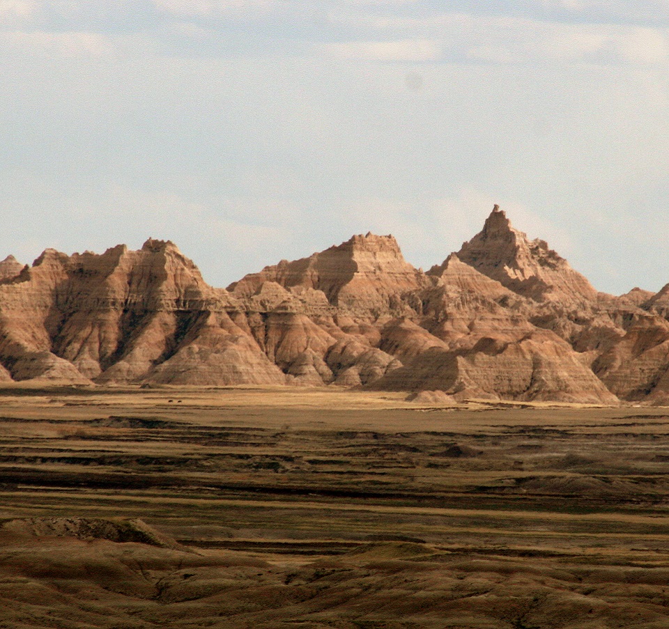 Aerial view of Badlands National Park