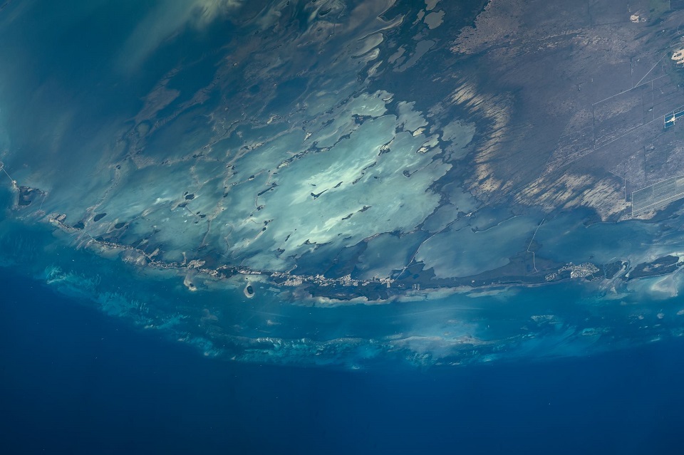Aerial view of Everglades National Park and Florida Bay