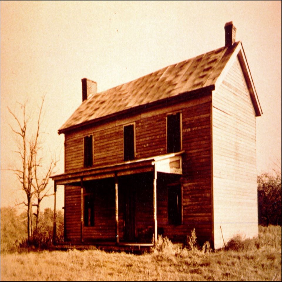 Photograph of first Robinson House constructed in the 1840s, as it appeared in March 1862