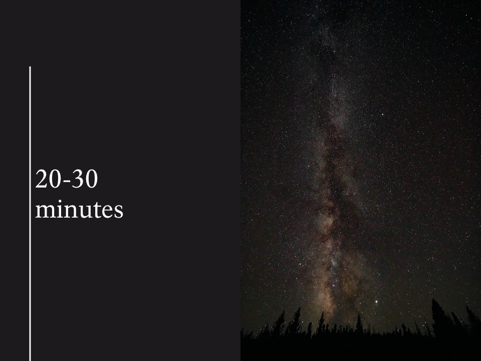 Text How long does it take your eyes to adjust to the dark?