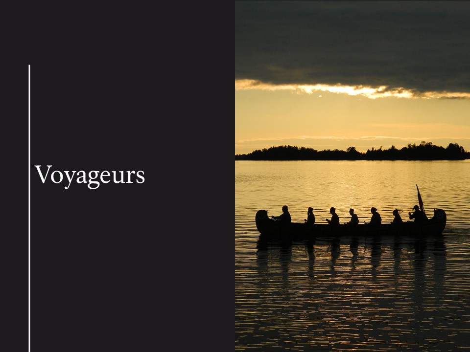 Text what were the French-Canadian canoemen of the fur trade called?