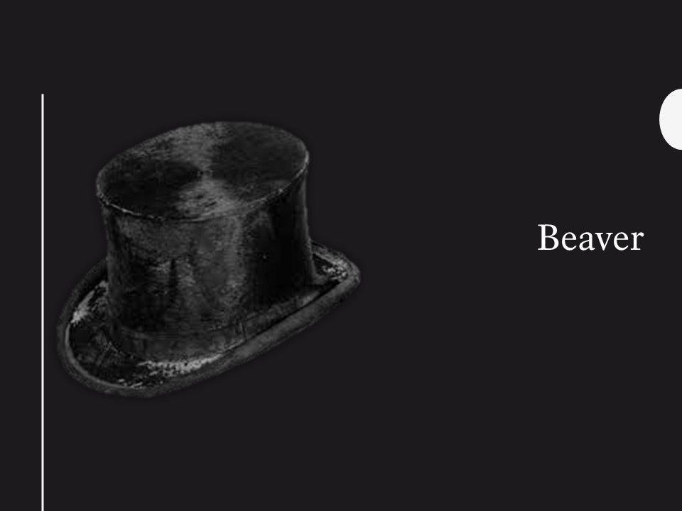 A felt top hat.