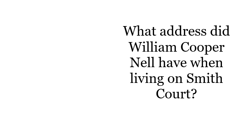 A photo of the William Cooper Nell house on Smith Court. The 2 story building is yellow with a white fence in front.