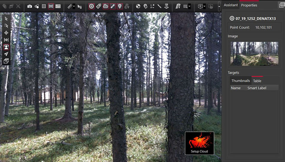 First of two Lidar scan images