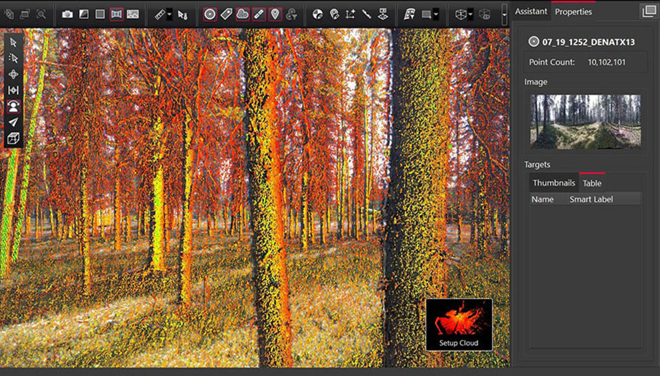 First of two Lidar scan images