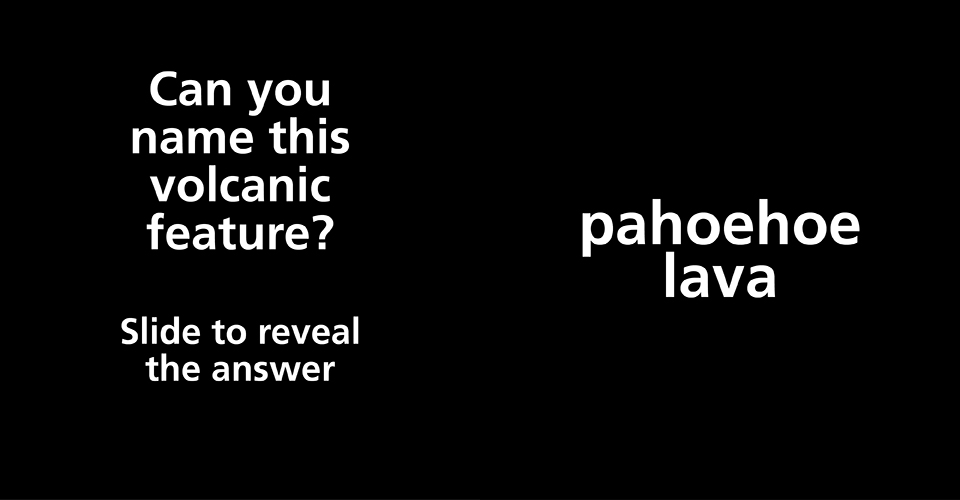 Can you identify the volcanic feature? Slide to reveal.