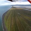 A view of a beach complex from a plane. 