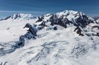 The Barkley Ridge protrudes from the Bagley Ice Field (Wrangell-St. Elias National Park, AK)