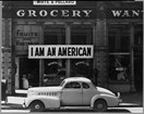 I am an American. Photo by Dorothea Lange, collections of Library of Congress