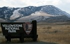 Signpost at Yellowstone National Park