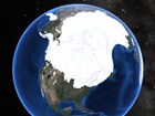 Reconstruction of North American ice sheets during the last ice age (20,000 years ago)
