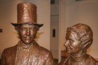 Statues of Thomas and Mary Ann M'Clintock, organizers of the Seneca Falls Convention. NPS photo. 