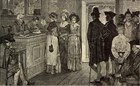 drawing of a group of women in front of a counter