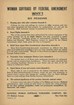 Flier from 1917 listing six reasons for woman suffrage by federal amendment