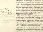 Draft of the Constitution with hand-written notes in the margin.