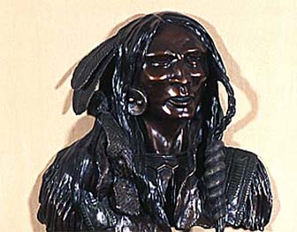 sculpture of native american man