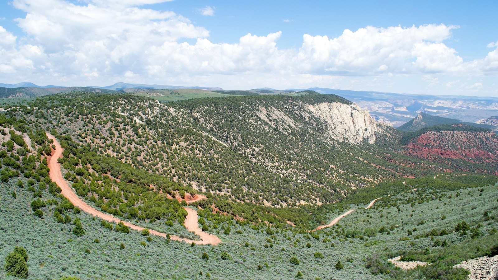 Switchbacks on the Echo Park Road at the Dugway.