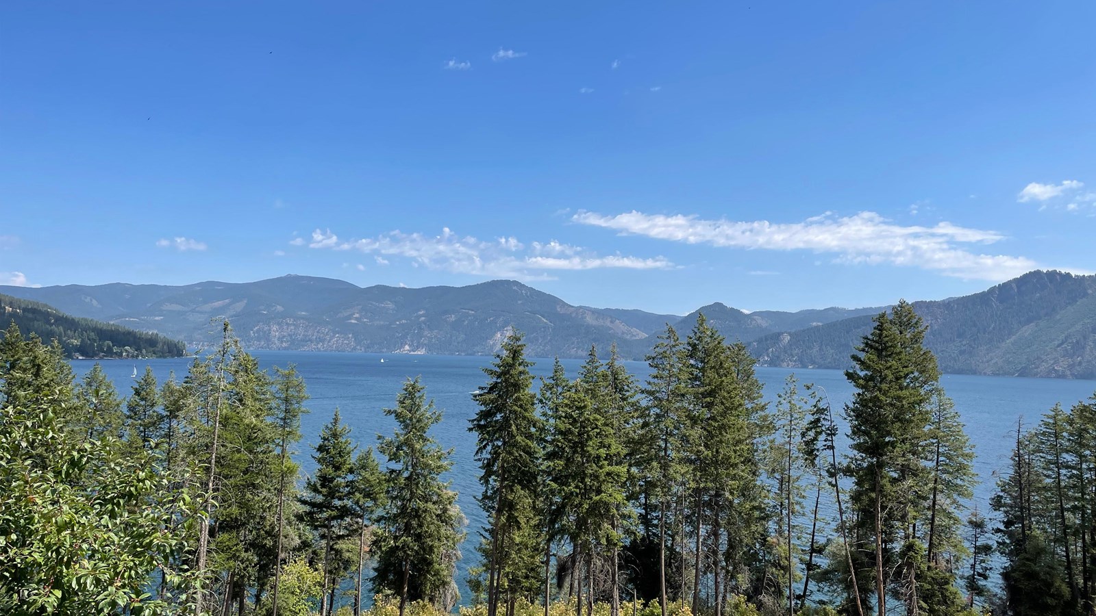 Lake Pend Oreille with Green Monarch Ridge