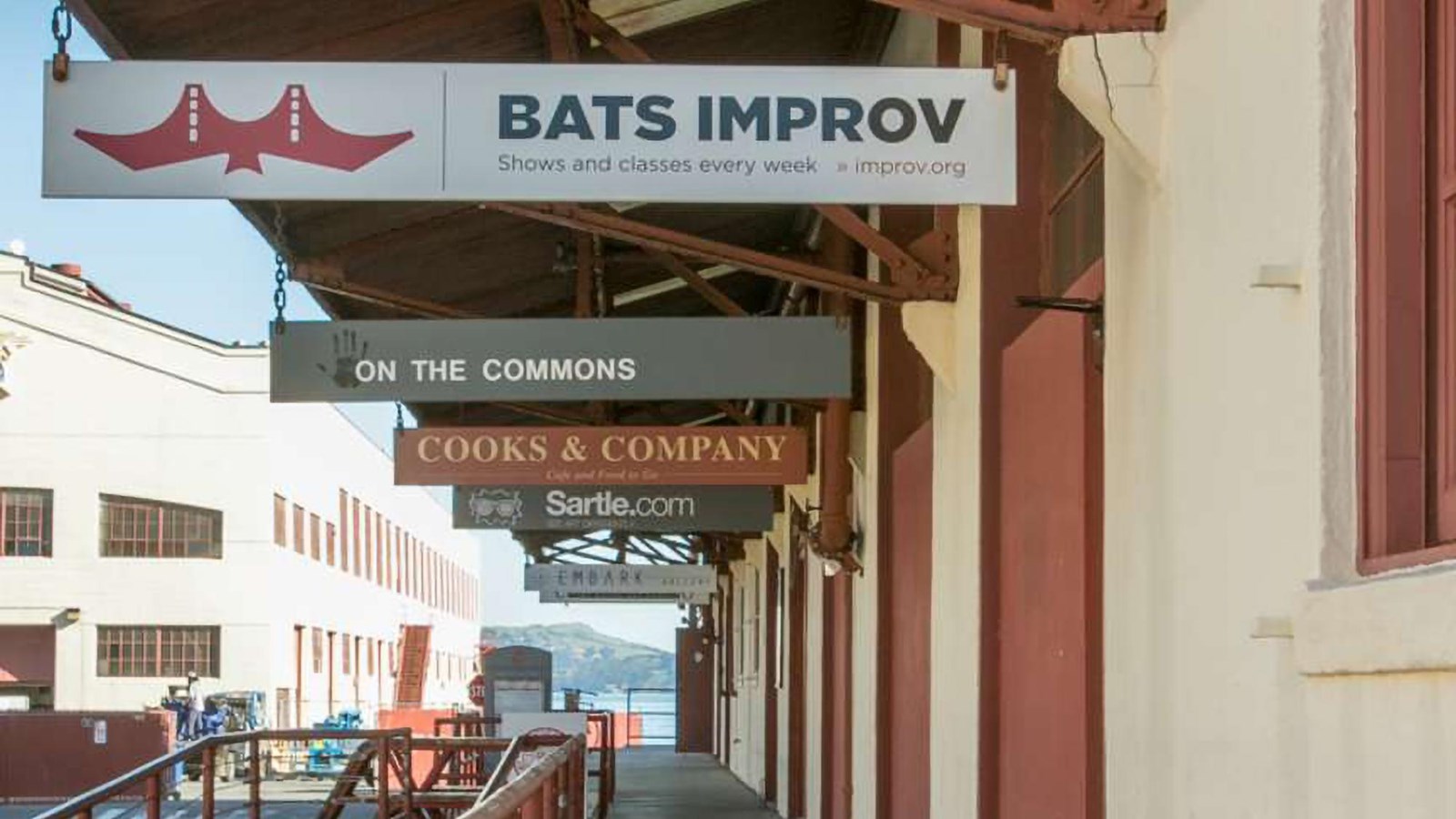 View of the walkway at Landmark Building B