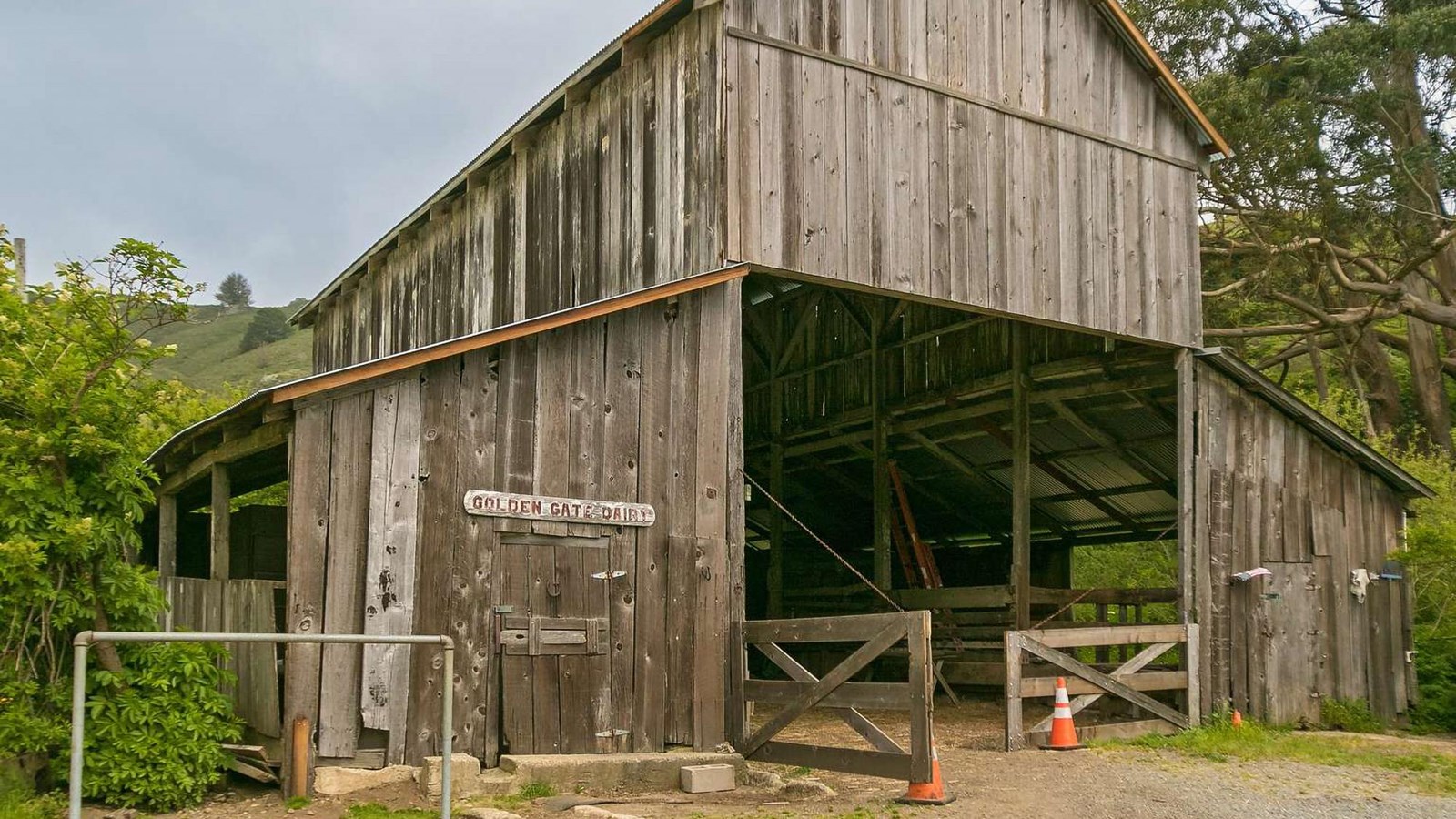 A barn at the Golden Gate Dairy.