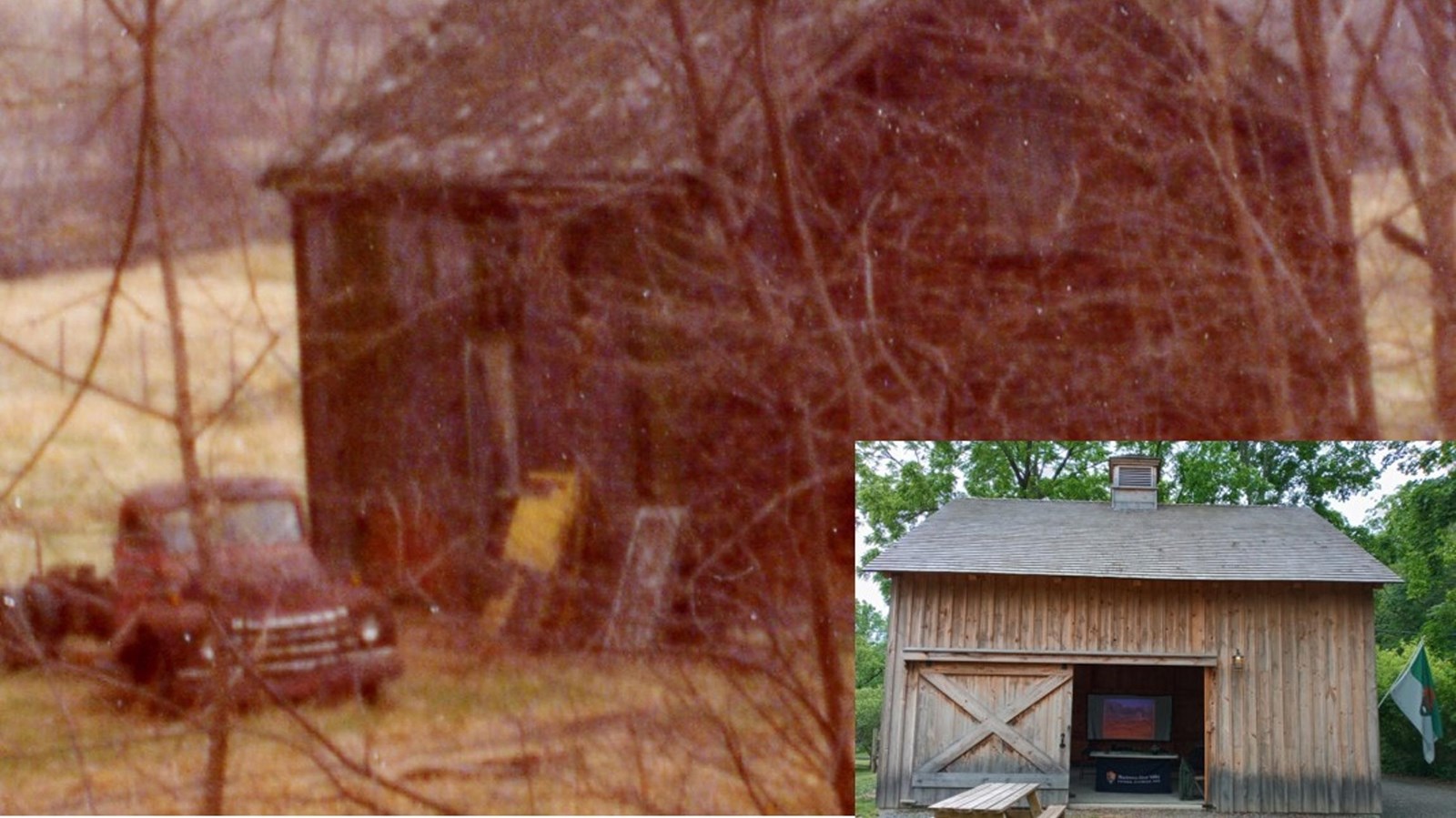 Kelly House Barn and Replica insert