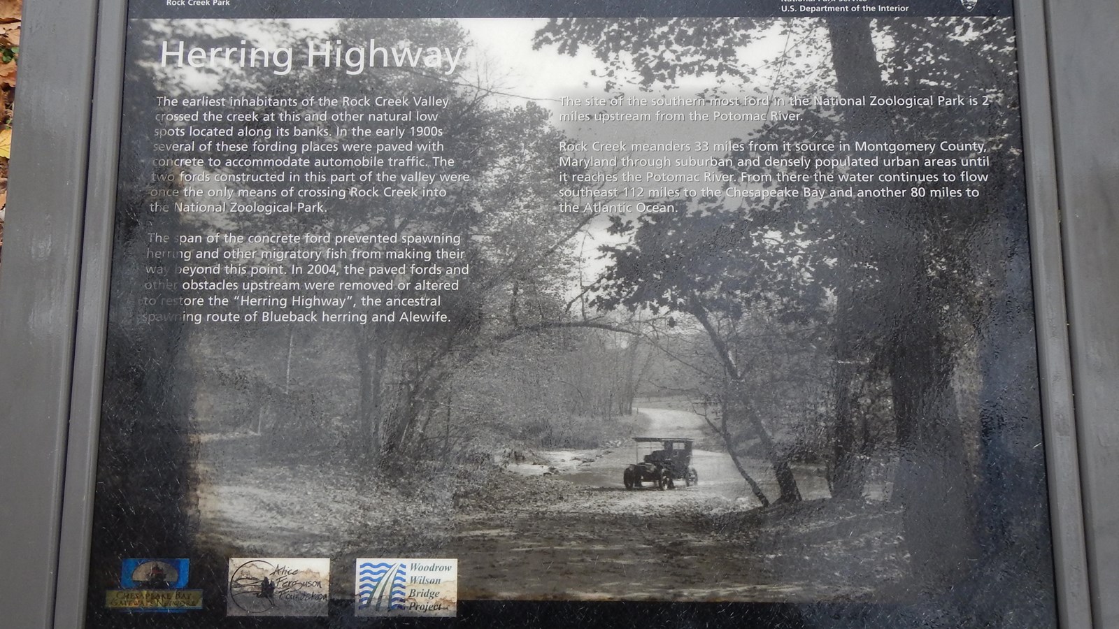 An informational panel in the Herring Highway series