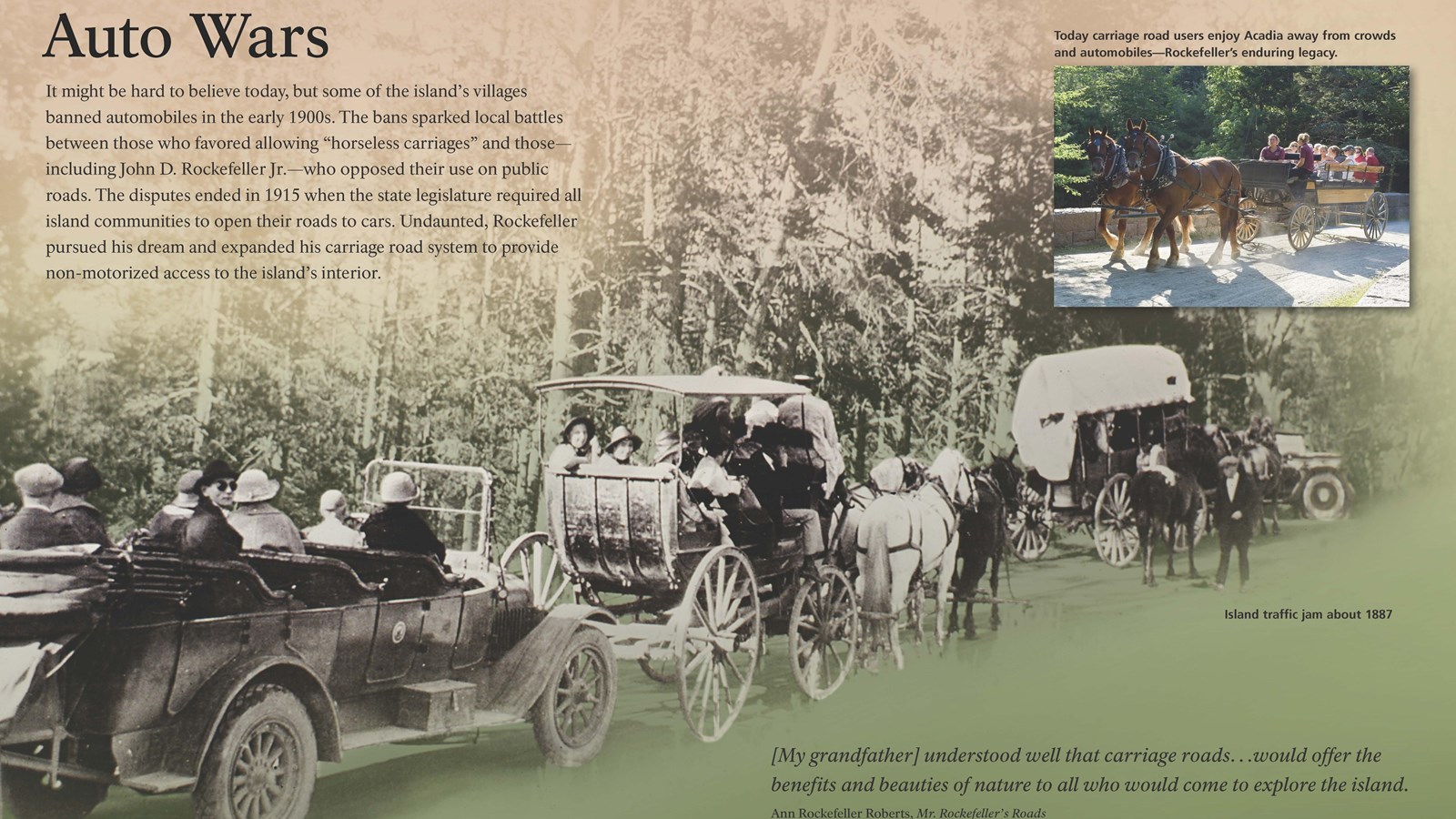 Title: Auto Wars in bold; background image of carriages and old cars in the 19th century.