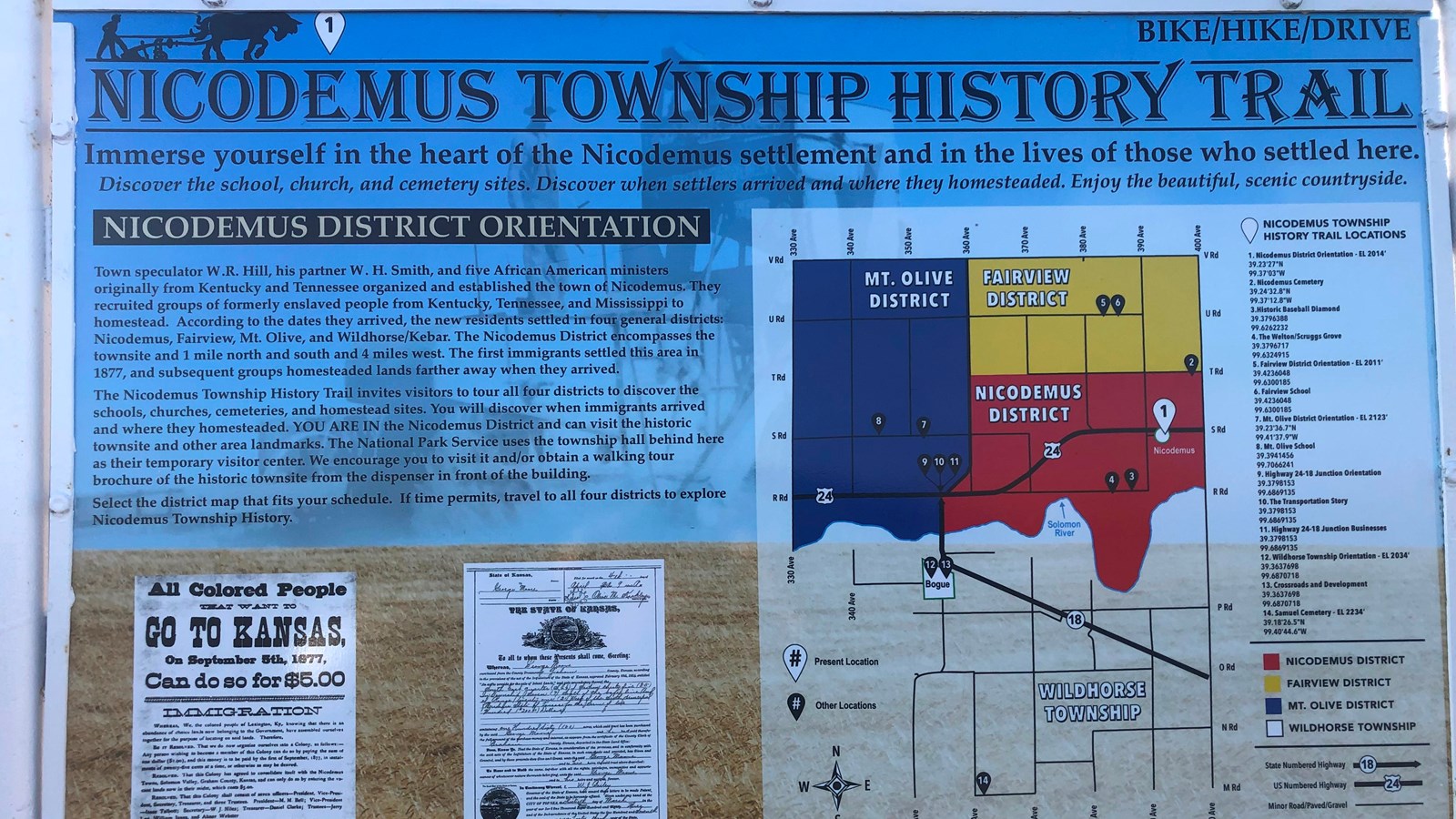 Sign with the same text as the page