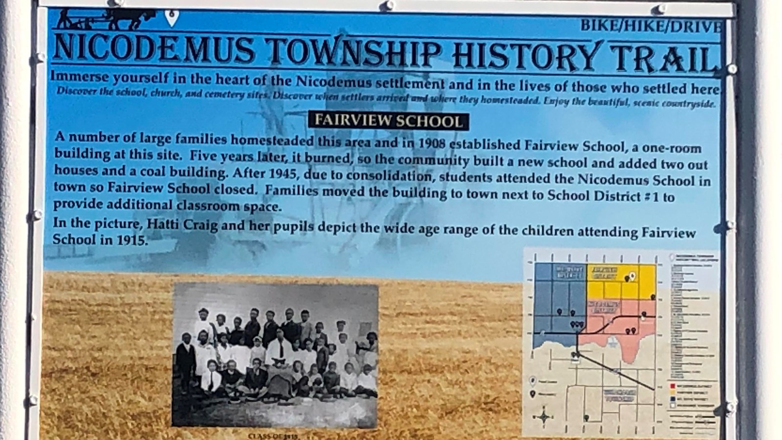 Sign with the same text as the page